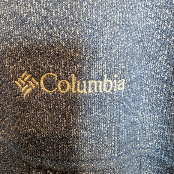 Columbia Blue Mens Sweater 1/4 Zip Pullover Mock Neck Sweatshirt Pocket XXL - Picture 5 of 10